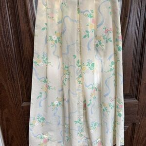 Personal Ivory Floral A-Line Skirt